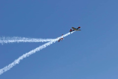 Yak and Biplane demonstration flight
