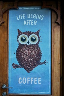 Door with poster
