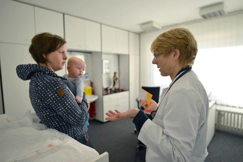 In the family doctor's consultation. Paediatrics