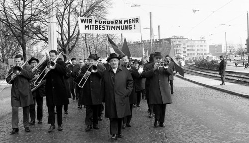 Trade union activities in the years 1965 to 1971 on the subject of co-determination and Montanmitbestimmung in the Ruhr area