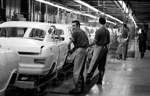 Manual labour in the car industry