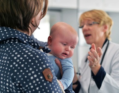 In the family doctor's consultation. Paediatrics