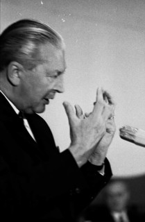 Federal Chancellor Kurt-Georg Kiesinger in 1969 opening the campaign for the 1969 federal election in his constituency of Loerrach