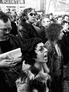 Greeks and Germans demonstrated in Bonn on 10. 3. 1973 against the Greek military junta and for freedom in Greece