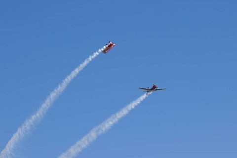 Yak and Biplane demonstration flight