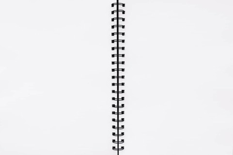 Blank open notebook