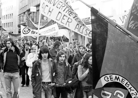 A demonstration initiated by the German Federation of Trade Unions