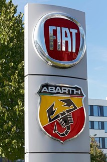 Italian car brands Fiat and Abarth