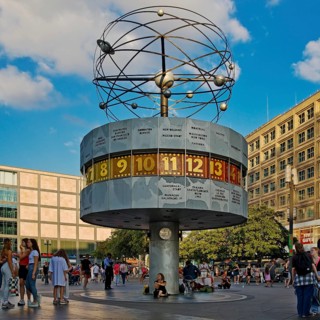 Urania World Time Clock on Alexanderplatz