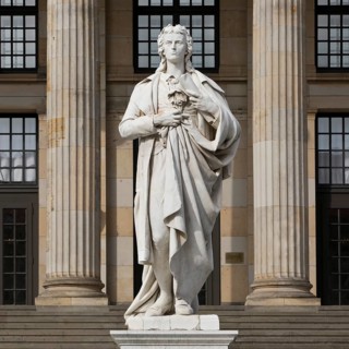 Schiller Monument by Reinhold Begas on Gendarmenmarkt in front of the concert hall