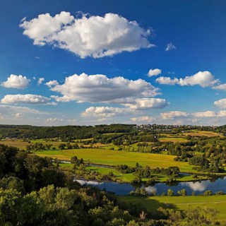 The Ruhr Valley with the Ruhr seen from Blankenstein Castle