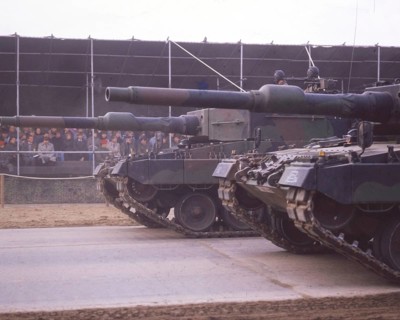 Bergen. Field parade of the Bundeswehr on the 30th anniversary of the founding of the Bundeswehr on 13. 11. 1985