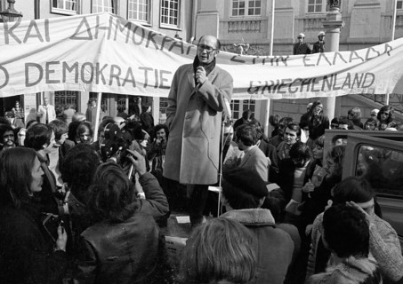 Greeks and Germans demonstrated in Bonn on 10. 3. 1973 against the Greek military junta and for freedom in Greece