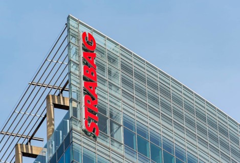 Sign with company logo
