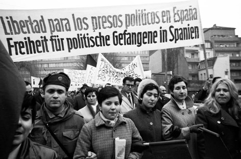 Spanish guest workers and German students demonstrated in Bonn in 1970 against the oppression of the Franco dictatorship