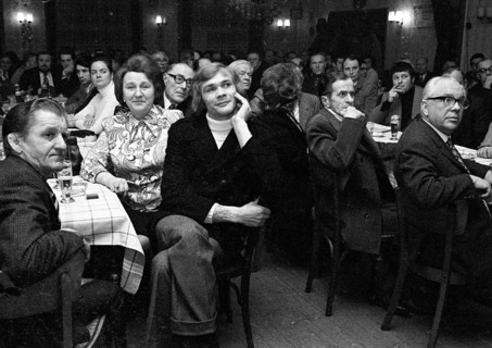 Concerned faces predominate at the tenants' protest meeting of RAG