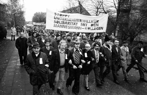 The dismissal of workers at the Mannesmann factory after a spontaneous strike not led by the union provoked protests by Mannesmann workers in Duisburg and other locations on 7 November 1973 and solida...