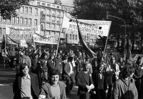 A demonstration initiated by the German Federation of Trade Unions