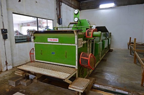 70 year old but still working machine for drying the cut tea of the Seyte Tea Company