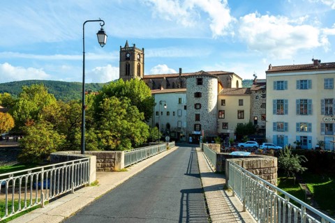 Lavoute-Chilhac labelled Les Plus Beaux Villages de France on river Allier