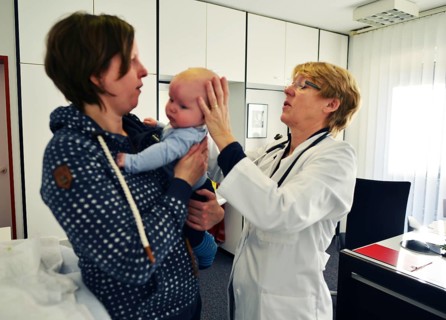 In the family doctor's consultation. Paediatrics
