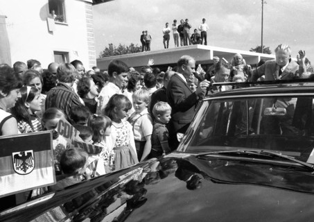 Federal Chancellor Kurt-Georg Kiesinger in 1969 opening the campaign for the 1969 federal election in his constituency of Loerrach