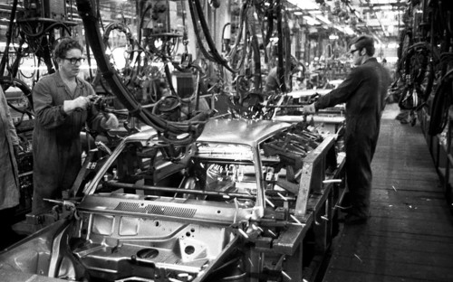 Manual labour in the car industry