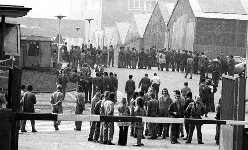Many workers at the Opel factory in Bochum - here on 23 August 1973 - also took part in the wildcat strikes that swept through many parts of the Ruhr region