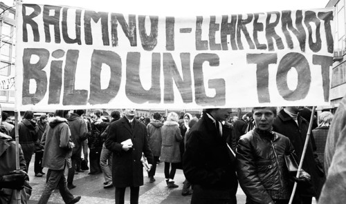 Students in the Ruhr area in the years 1965 to 1971 demonstrated in the Ruhr cities of Dortmund