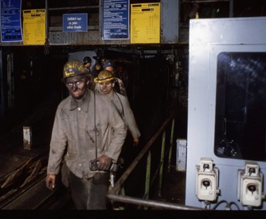 Dortmund. Shift change at a Dortmund colliery in 1988