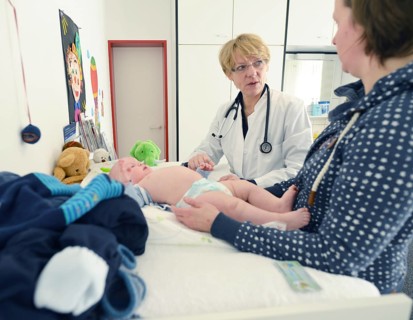 In the family doctor's consultation. Paediatrics