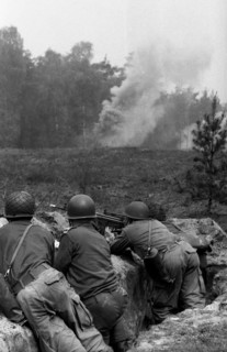 The basic training of conscripts in 1965 in a barracks in Dortmund and on a military training area in the Lueneburg Heath
