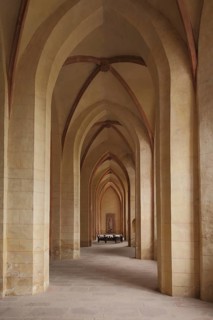 Interior view of the early Gothic basilica of the UNESCO Eberbach Monastery