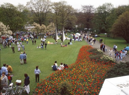 Dortmund. Leisure. Weekend 1988 in the Westfalenpark