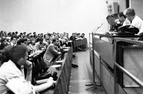 Congress of the student organisation SDS Sozialisischer Deutscher Studentenbund at the University of Frankfurt/M. on 22. 5. 1966