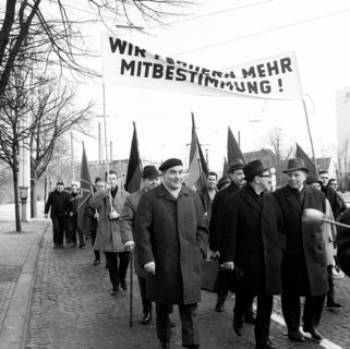 Trade union activities in the years 1965 to 1971 on the subject of co-determination and Montanmitbestimmung in the Ruhr area