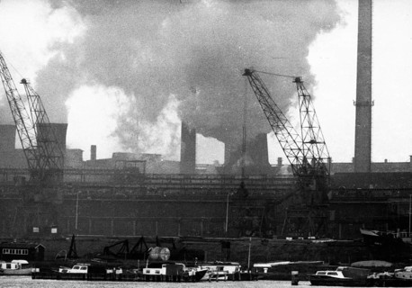 The Hoogovens steelworks in Ijmuiden