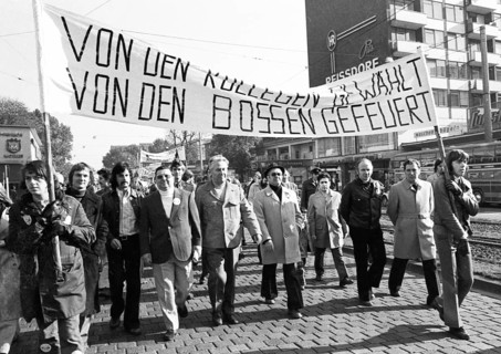 A demonstration initiated by the German Federation of Trade Unions
