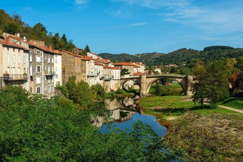 Lavoute Chilhac labelled Les Plus Beaux Villages de France. on river Allier