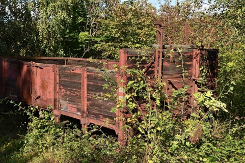 Harzer Schmalspurbahn goods wagon on a siding