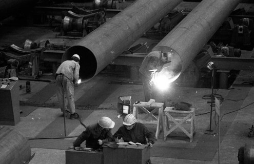 The Thyssen pipe mill