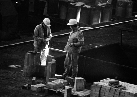 The Oxygen steelworks Phoenix of Hoesch AG on 25. 7. 1973 produced steel. Today