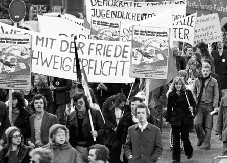A demonstration initiated by the German Federation of Trade Unions