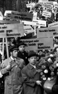 The traditional tribute to murdered Nazi victims on Good Friday 1945 in Rombergpark in Dortmund is also a demonstration