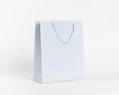Blue paper carrier bag shopping