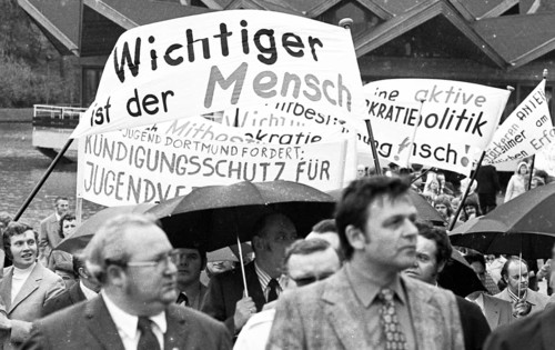 The traditional May Day demonstration of the German Trade Union Confederation