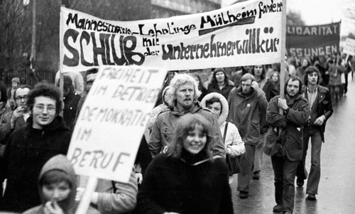 The dismissal of workers at the Mannesmann factory after a spontaneous strike not led by the union provoked protests by Mannesmann workers in Duisburg and other locations on 7 November 1973 and solida...