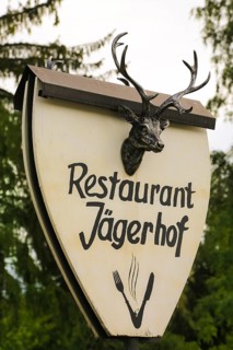 Sign with deer head