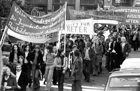 A demonstration initiated by the German Federation of Trade Unions