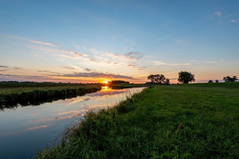 Sunrise in the Westhavelland nature park Park